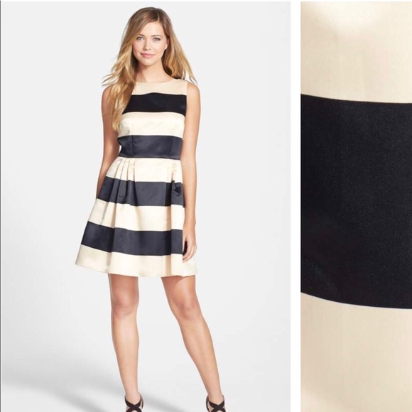 CeCe Dresses & Skirts - CYNTHIA STEFFE**Ivory Black Satin Dress**US 4 $228